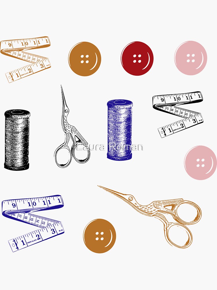 Measuring Tape Illustration  Sticker for Sale by gwynethstrope