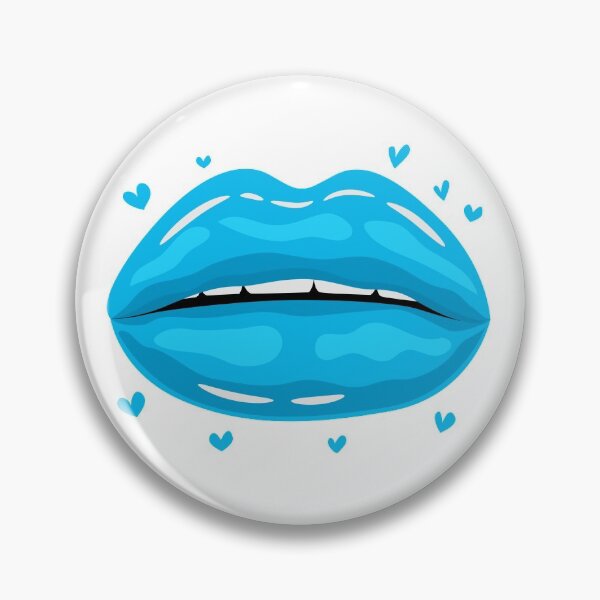 Item preview, Valentine Lips Light blue kiss designed and sold by MisPuHoney.