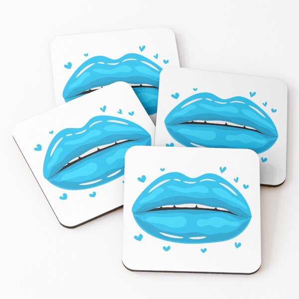 Item preview, Valentine Lips Light blue kiss designed and sold by MisPuHoney.