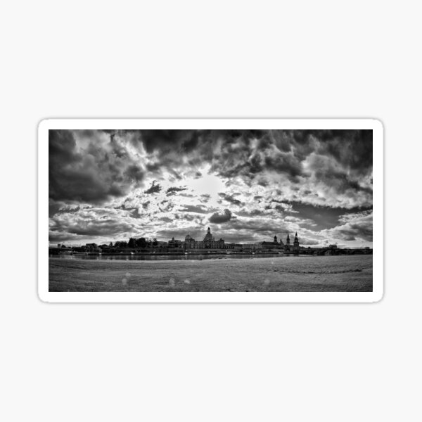 "Barok skyline" (B&W) Sticker