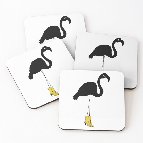 Artikelvorschau, Schwarze flamingo gelbe Stiefel entworfen und verkauft von laugh-out-loud.