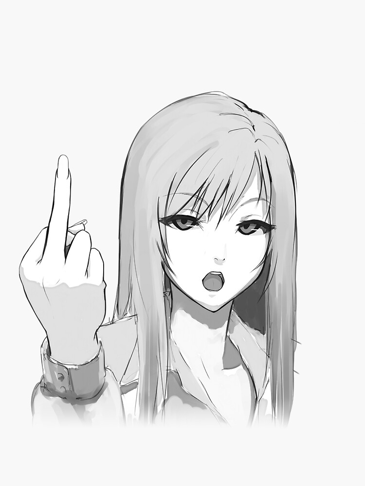 750px x 1000px - Anime Girl Middle Finger Gifts & Merchandise for Sale | Redbubble
