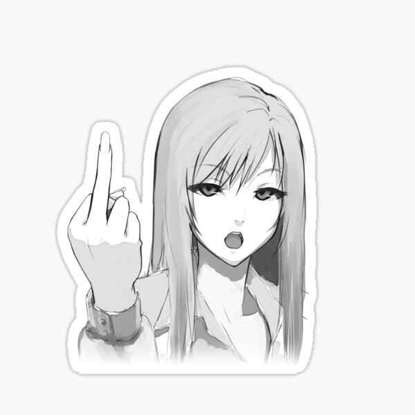 Featured image of post Anime Middle Finger Sticker - Shop middle finger stickers created by independent artists from around the globe.