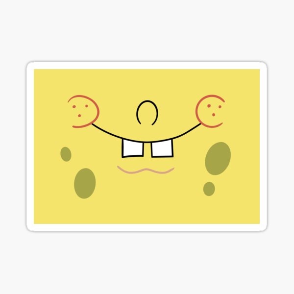 Spongebob funny face Sticker for Sale by stickers--Hakim