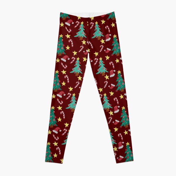 Merry Christmas Trees Pattern Leggings
