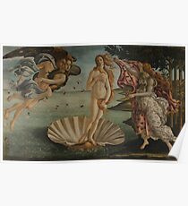 Botticelli - The birth of Venus 1483 - 1485 Woman Portrait Fashion Poster