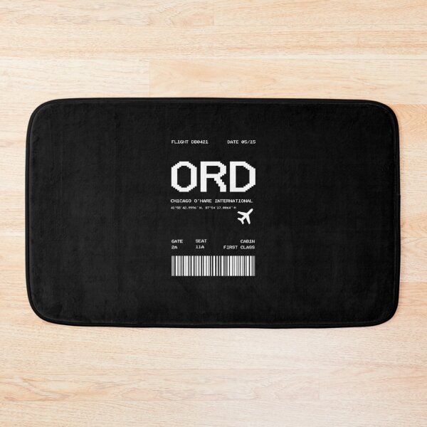 Item preview, Chicago Ohare International Airport Call Letters Boarding Pass Flight Ticket Black designed and sold by ardasen.