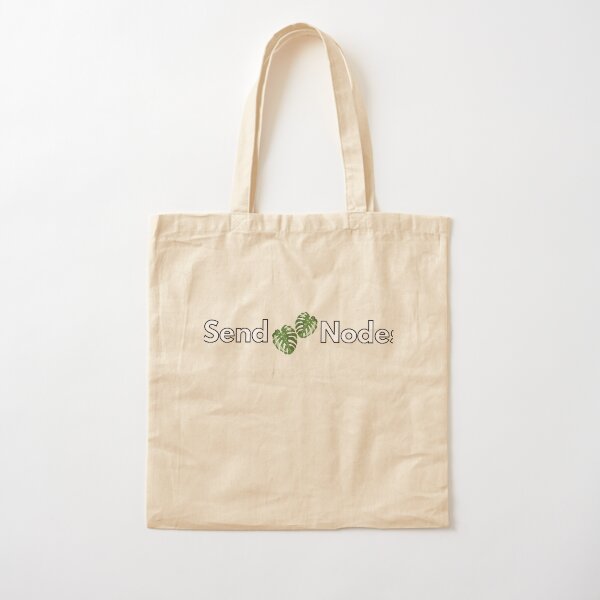 Send Nodes Monstera Cotton Tote Bag