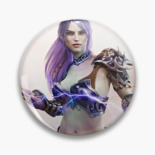 Item preview, Portrait of a fantasy dark elf female warlock displaying her mystic power. designed and sold by DigitalStorm.