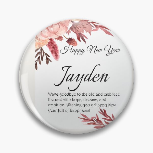 Item preview, Happy New Year Jayden. Personalized gift designed and sold by amrmab.
