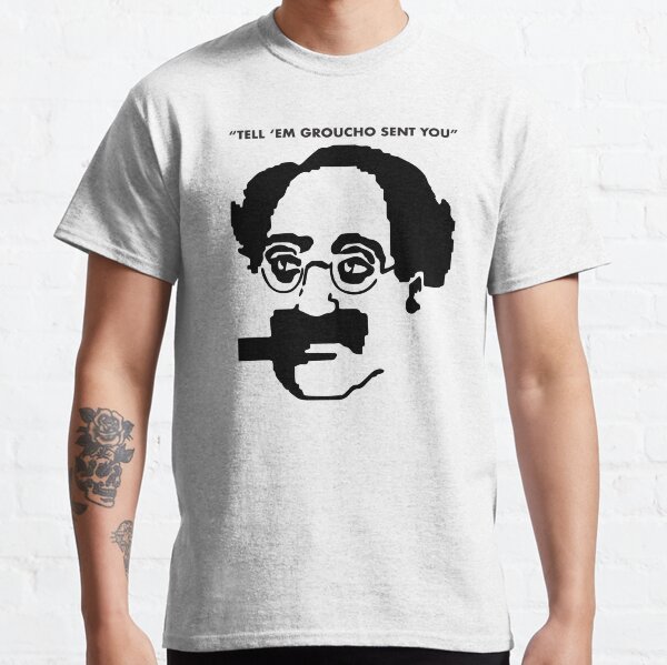 Vista previa del artículo con la obra «"Diles que Groucho te envió"», diseñado y vendido por flylikeasegal.