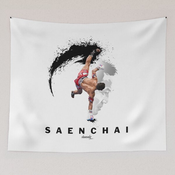 Item preview, Saenchai Muaythai White/Black Artwork by Shunsuke designed and sold by shunsukevisuals.