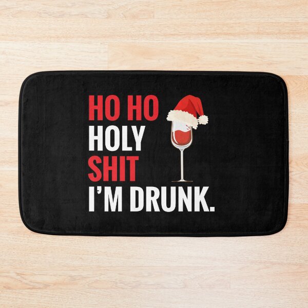 Item preview, Ho Ho Holy Shit I'm Drunk Funny Christmas Xmas Wine designed and sold by TopDawgDesigns.