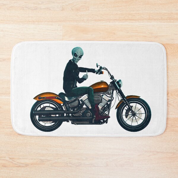 Item preview, Alien rides motorcycle and make middle finger designed and sold by PeterADesign.