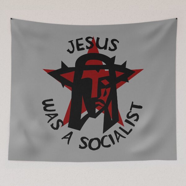 Item preview, Jesus Was A Socialist Red Star - Liberation Theology, Radical Christianity, Socialism, Leftist, Social Justice designed and sold by SpaceDogLaika.