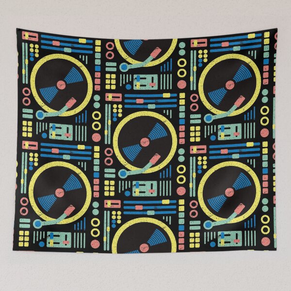 Item preview, DJ & Raver Gifts - DJ Decks Retro Pattern / Vintage Vinyl designed and sold by coolintent.