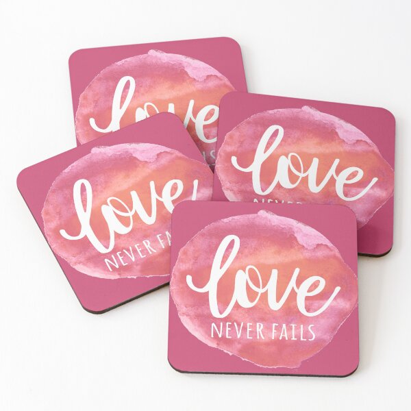 Item preview, Watercolor Love Never Fails - Pink Red designed and sold by amazingjoy.