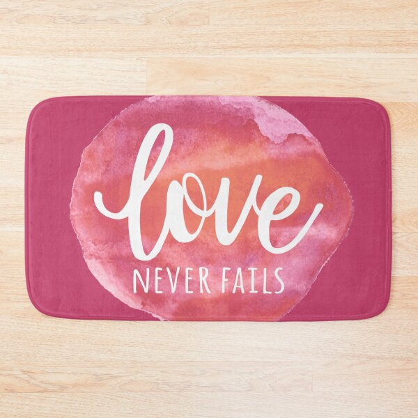 Item preview, Watercolor Love Never Fails - Pink Red designed and sold by amazingjoy.