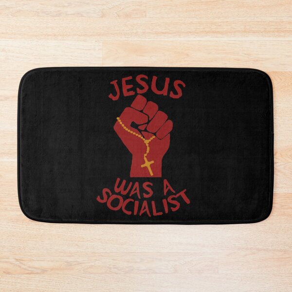 Item preview, Jesus Was A Socialist Raised Fist - Liberation Theology, Radical Christianity, Socialism, Leftist, Social Justice designed and sold by SpaceDogLaika.