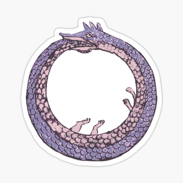 Ouroboros/Uroboros (blue) Sticker