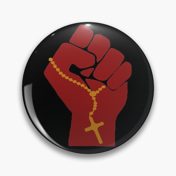 Item preview, Liberation Theology Raised Fist - Radical Christianity, Christian, Protest, Social Justice, Leftism, Socialism designed and sold by SpaceDogLaika.