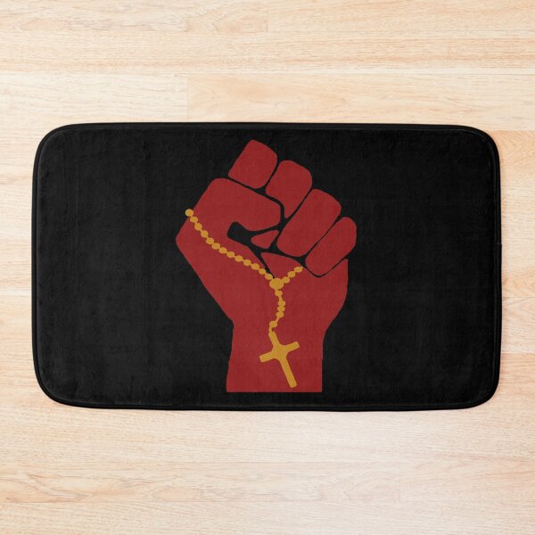 Item preview, Liberation Theology Raised Fist - Radical Christianity, Christian, Protest, Social Justice, Leftism, Socialism designed and sold by SpaceDogLaika.