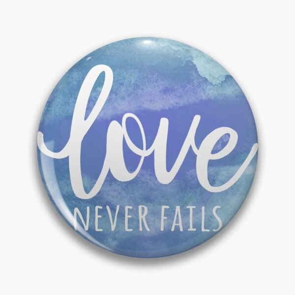 Item preview, Watercolor Love Never Fails - Blue designed and sold by amazingjoy.