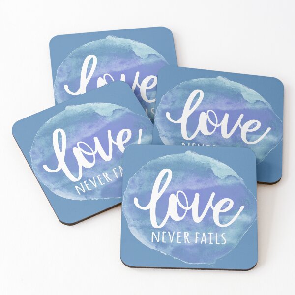 Item preview, Watercolor Love Never Fails - Blue designed and sold by amazingjoy.