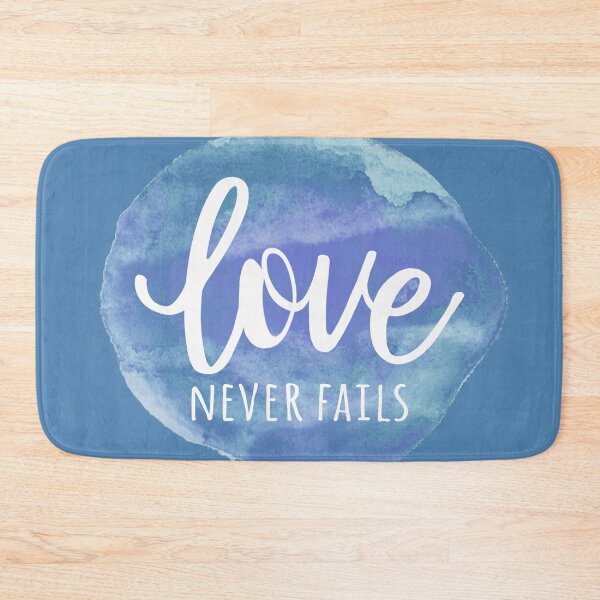 Item preview, Watercolor Love Never Fails - Blue designed and sold by amazingjoy.
