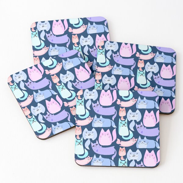 Item preview, Cute Cartoon Pastel Pink and Purple Foxes designed and sold by TheRainbowRoom.