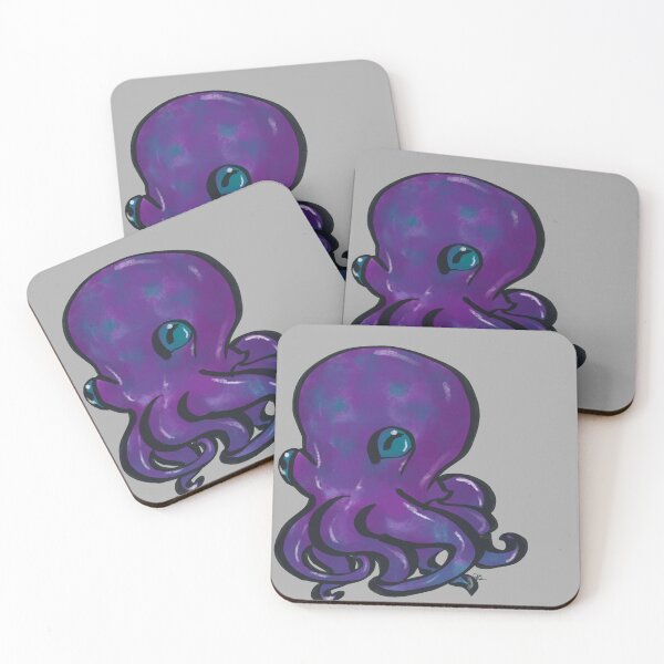 Item preview, Chibi Octopus Purple designed and sold by Salem Scribbles.