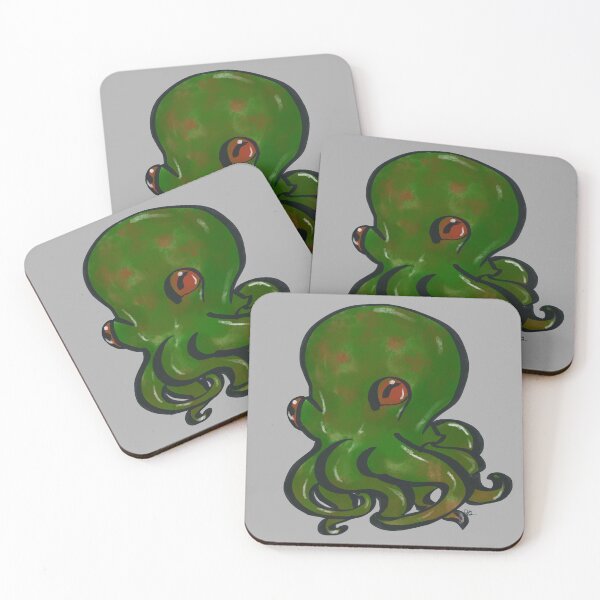 Item preview, Chibi Octopus Green designed and sold by Salem Scribbles.