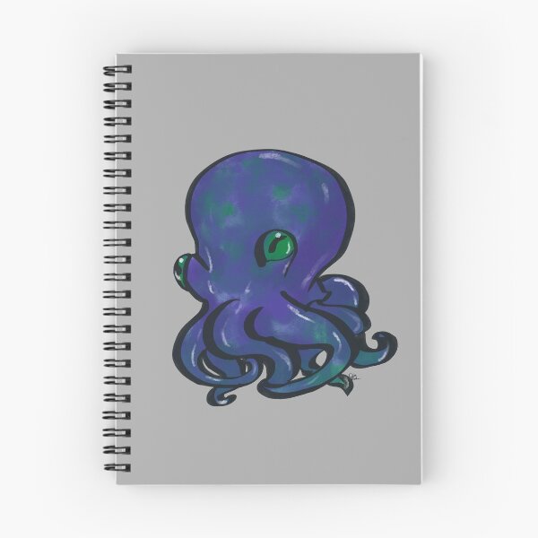 Artikelvorschau, Chibi Octopus Blue entworfen und verkauft von Salem Scribbles.