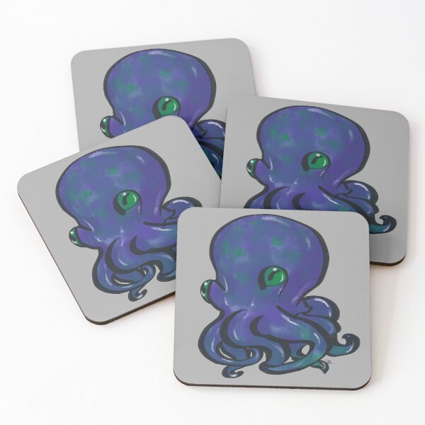 Item preview, Chibi Octopus Blue designed and sold by Salem Scribbles.