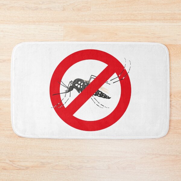 Item preview, Nature, Aedes aegypti mosquitoes with stilt warning, prohibited sign. Ideal for informational and institutional related sanitation and care designed and sold by LucianoCosmo.