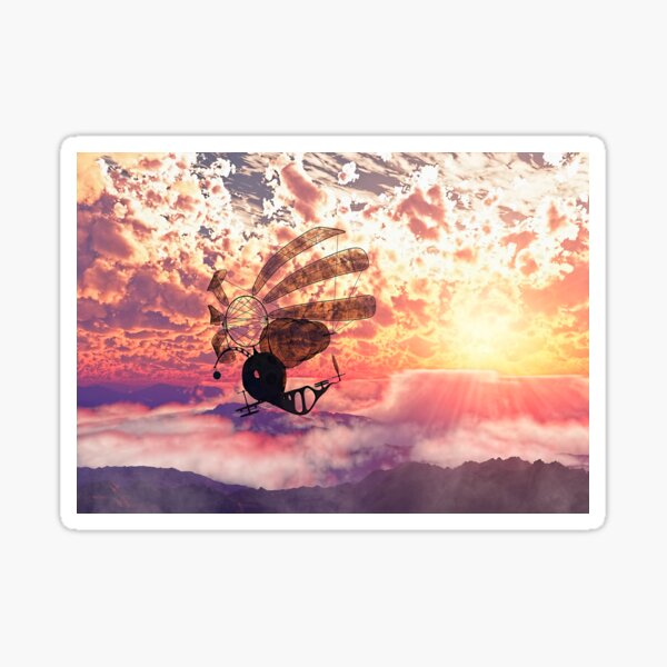 Fairy air windcatcher over the clouds Sticker