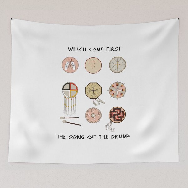Item preview, Native North American Drums Design. Which came first the song or the drum? designed and sold by RedOakDesigns.