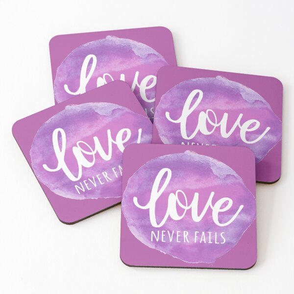 Item preview, Watercolor Love Never Fails - Purple designed and sold by amazingjoy.