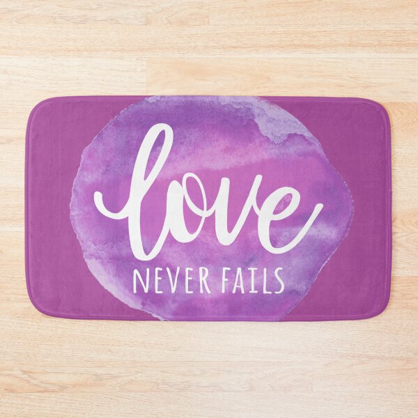 Item preview, Watercolor Love Never Fails - Purple designed and sold by amazingjoy.