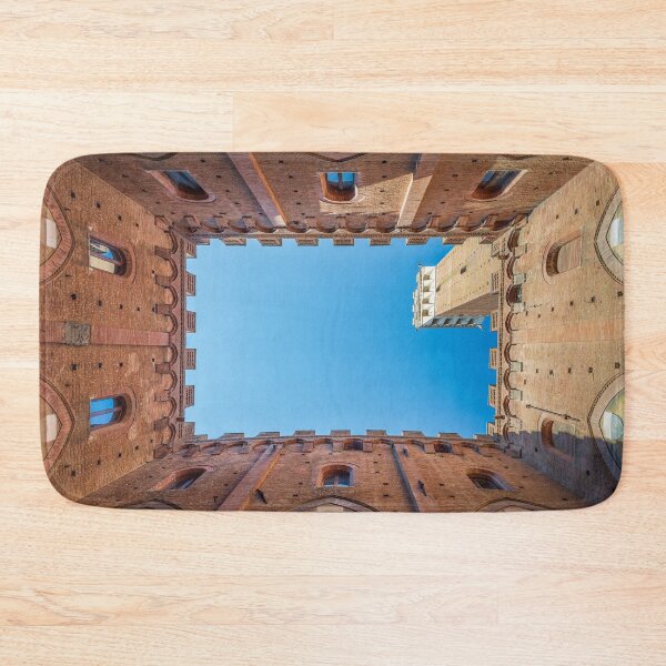 Item preview, Bottom view of the interior of a historic building in Siena with detail of the bell tower designed and sold by brambillasimone.