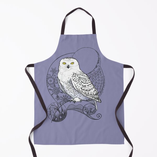 Item preview, Snowy Owl Doodle in a wintery scene designed and sold by mernstw.