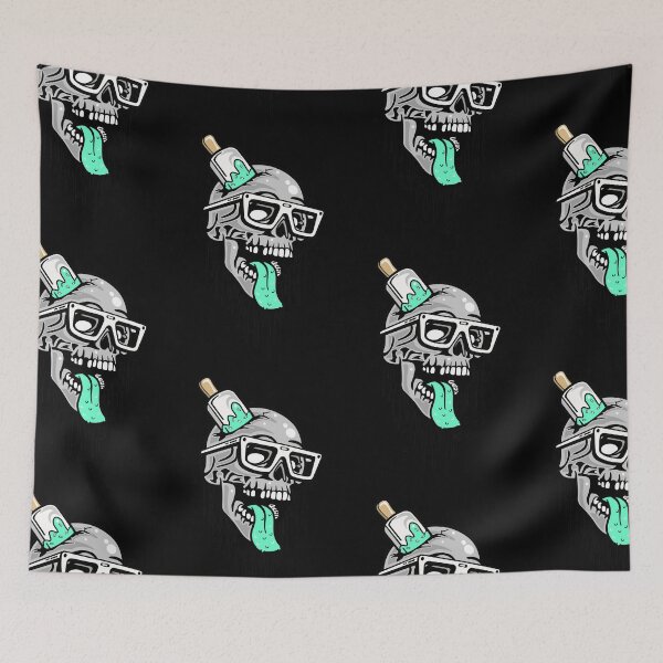 Item preview, Hipster Skull and Ice Cream || Cartoon Skull Design designed and sold by Ninjawhere.