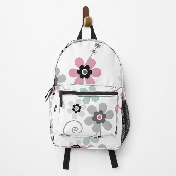 Item preview, Floating floral watercolour flower vine design pattern, black and white, pink. designed and sold by Caroline Laursen.