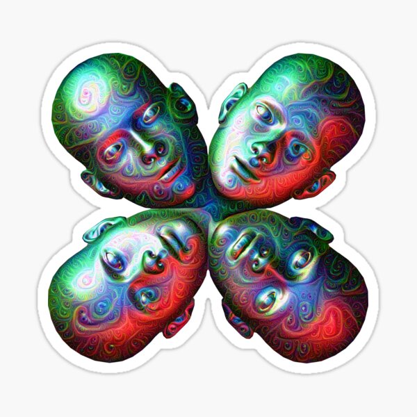 #DeepDream Masks - Heads 5x5K v1455792443 Sticker
