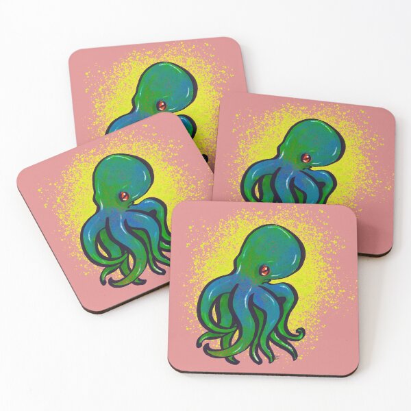 Item preview, Watercolor Octopus with Splatter Back  designed and sold by Salem Scribbles.