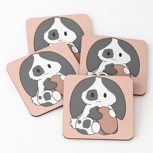 Item preview, Spotted Black Bunny Macaron designed and sold by BiscuitSnack.