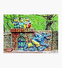 Three Little Cheerful Pigs Photographic Print
