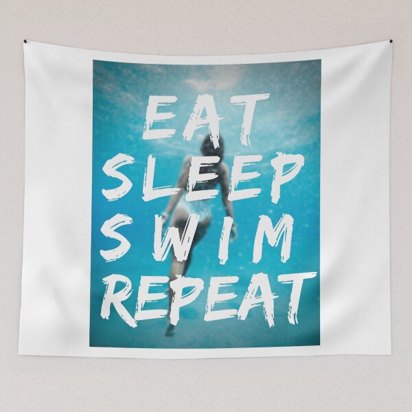 Item preview, Eat Sleep Swim Repeat Dedicated Swimmer Swim Team designed and sold by JadedVintage.