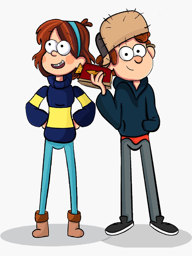 "Mabel & Dipper Pines Gravity Falls Fanart Older" Sticker by