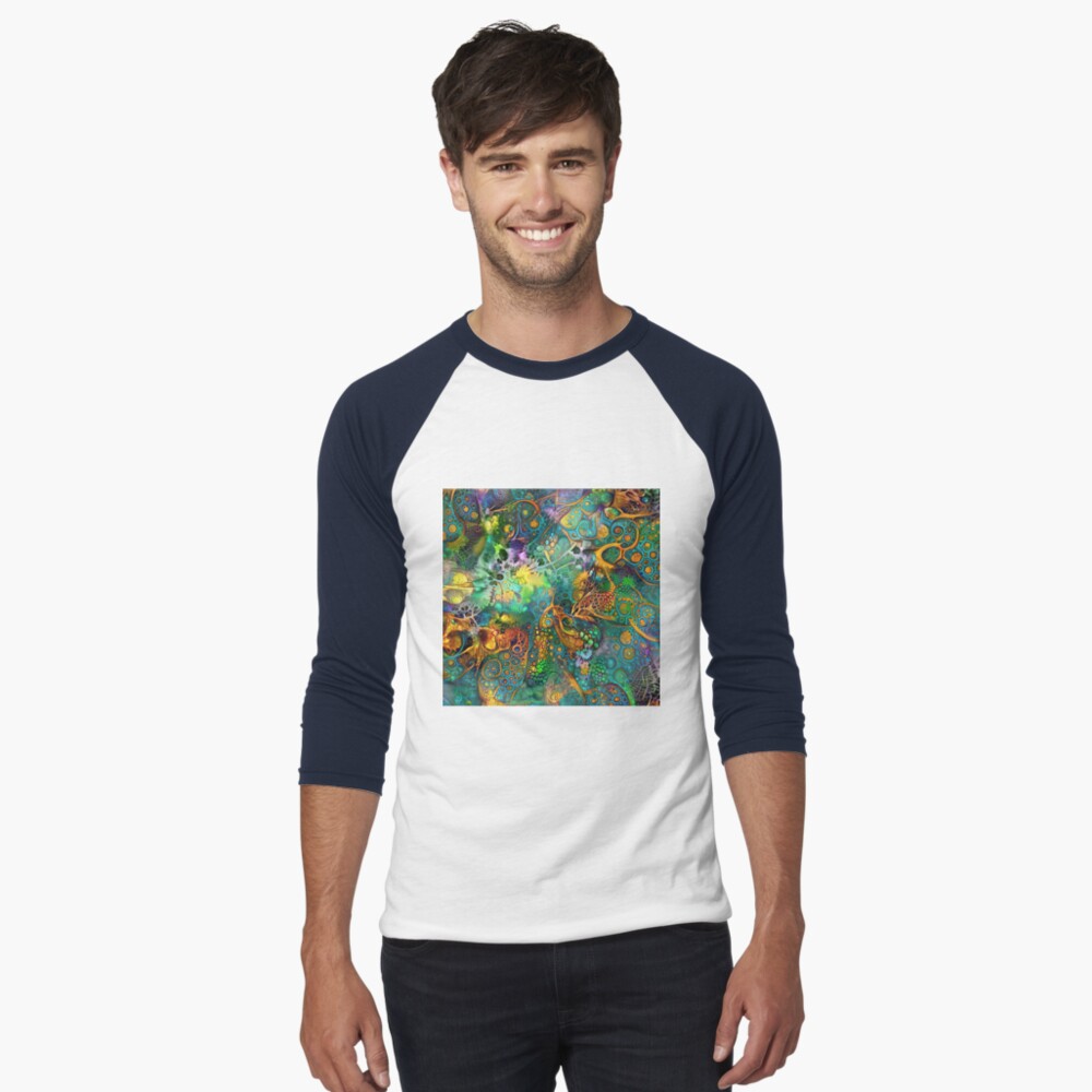 Item preview, Baseball ¾ Sleeve T-Shirt designed and sold by blackhalt.